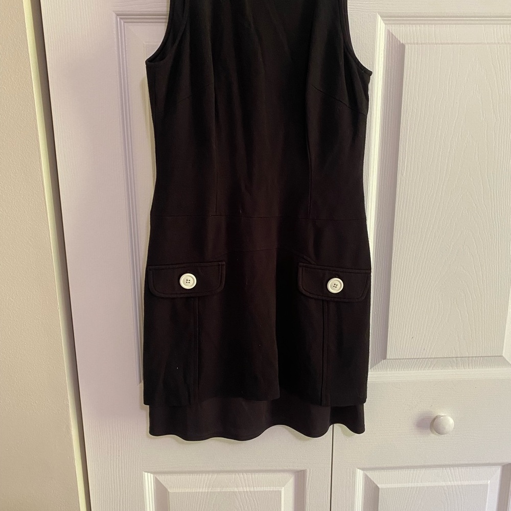 Elegant Black Sleeveless Mod Dress